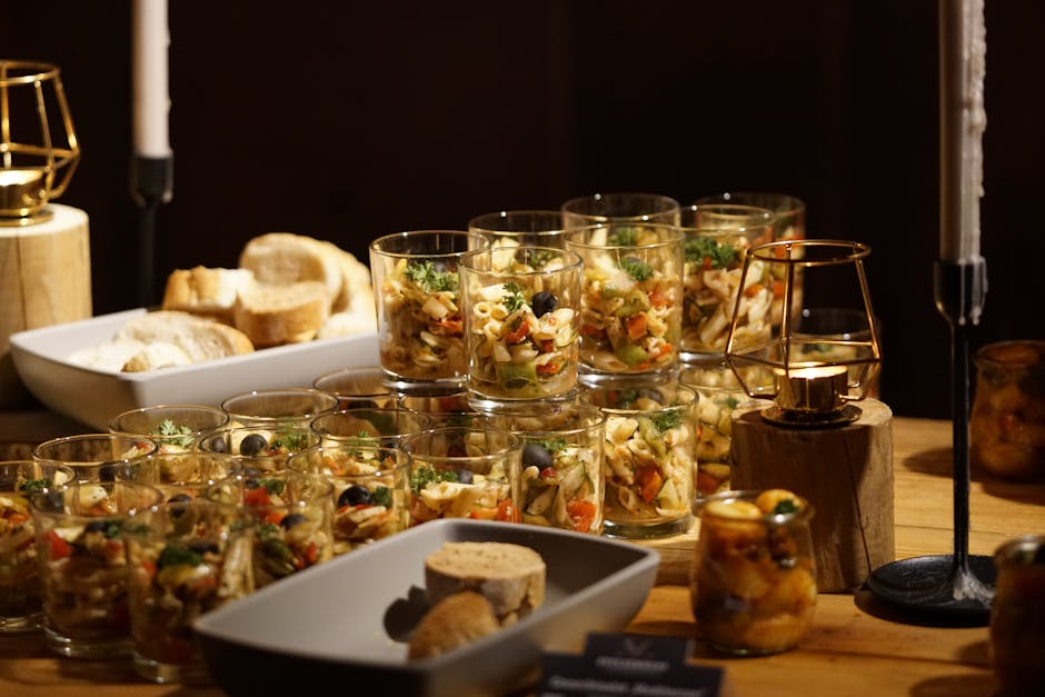 Mediterranean-inspired dishes arranged for a weekly meal plan.
